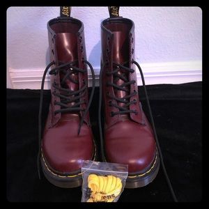 Maroon Dr Martens Worn Once!
